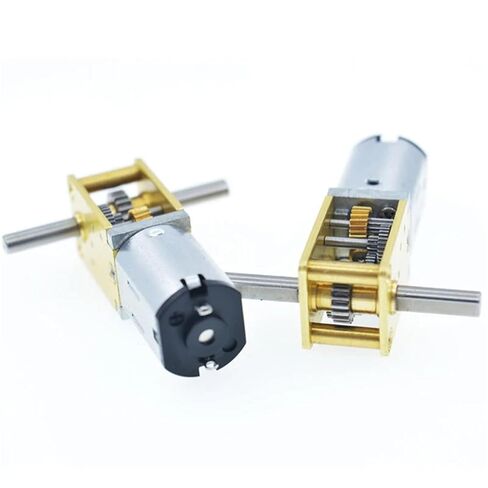 GW1812-N20 DC 12V (to 6V 3V) Metal Slow Speed High Worm Gear DC Motor Long Dual Shaft 16-381RPM Robot Eleltric Lock(53RPM,Dual Shaft 10mm) in Saudi Arabia