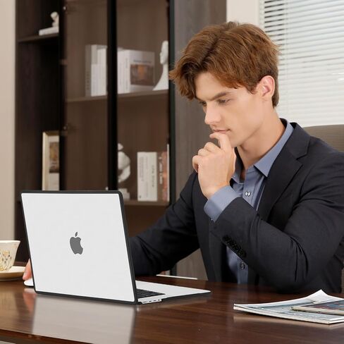 Moseso متوافق مع MacBook Pro 14 بوصة الحالة 2025-2021 M4 M3 M2 M1 A3112 A3185 A3401 A2918 A2992 A2779 A2442 ، TPU Frame Pluss Plastic Cover & Keyboard Film ، Black ، Black in Saudi Arabia