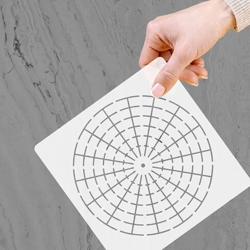 Mandala Dot Painting Stencils - 9 Pack 5.5 "/6"/8 "قوالب رسم دائرة - أدوات من ماندالا للطلاء الروك ، مشاريع فنية DIY - قوالب استنسل للحيوانات الأليفة القابلة لإعادة الاستخدام in Kuwait