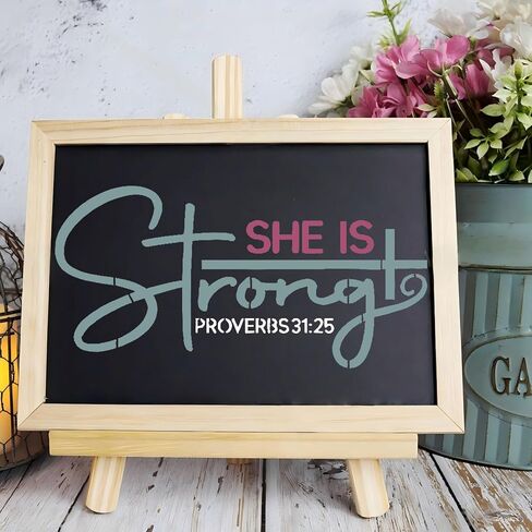 21pcs Stencils لطلاء الإستنسل المسيحية للحرف اليدوية القابلة لإعادة الاستخدام القابلة لإعادة الاستخدام قالب آية الكتاب المقدس الرسم على الحائط الخشب علامة الصخور القماش ديكور المنزل DIY in Kuwait