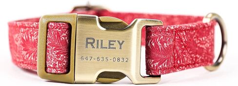 Personalized Dog Collar with Name and Phone Number Engraved,Adjustable Custom Puppy Collar,Organic Cotton Pet Collar for Small Medium Large Boy Girl Dogs in Kuwait