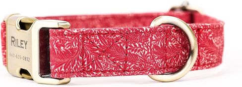 Personalized Dog Collar with Name and Phone Number Engraved,Adjustable Custom Puppy Collar,Organic Cotton Pet Collar for Small Medium Large Boy Girl Dogs in Kuwait