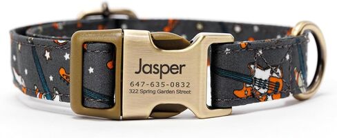 Personalized Dog Collar with Name and Phone Number Engraved,Adjustable Custom Puppy Collar,Organic Cotton Pet Collar for Small Medium Large Boy Girl Dogs in Kuwait