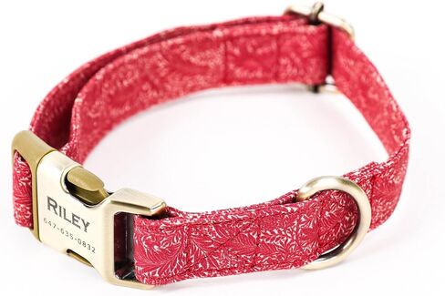 Personalized Dog Collar with Name and Phone Number Engraved,Adjustable Custom Puppy Collar,Organic Cotton Pet Collar for Small Medium Large Boy Girl Dogs in Kuwait