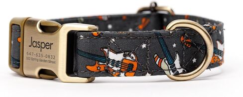 Personalized Dog Collar with Name and Phone Number Engraved,Adjustable Custom Puppy Collar,Organic Cotton Pet Collar for Small Medium Large Boy Girl Dogs in Kuwait