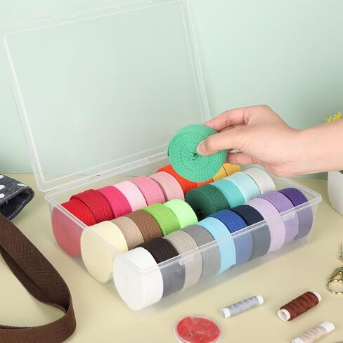 SATINIOR 30 Rolls Heavy Cotton Webbing with Box 1 Inch, 99 Yard 30 Color Mixed Polyester Cotton Webbing Strap Tote Bags Leash Straps for Making Bag Handles, Cloth Belt, Crafts Outdoor Supplies in Saudi Arabia