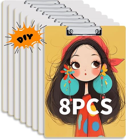 الفراغات الحافظة المتسمية لـ DIY - MDF A4 Clipboards for Heat Press 8.8 '× 12.4' - حرفة مخصصة لهدايا المعلمين ، (2) in Kuwait