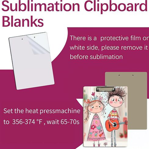 الفراغات الحافظة المتسمية لـ DIY - MDF A4 Clipboards for Heat Press 8.8 '× 12.4' - حرفة مخصصة لهدايا المعلمين ، (2) in Kuwait