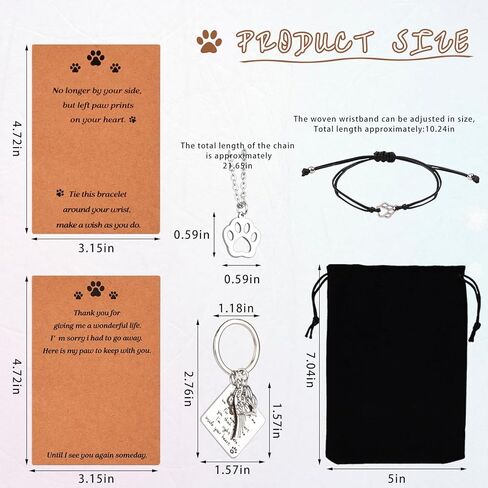 6 PCS PET Memorial Higds ، HIME PET Simplesy ، سوار CAT CAT المحبوب ، سلسلة المفاتيح التذكارية للحيوانات الأليفة للنساء اللواتي يفقدون الحيوانات الأليفة ، هدية تعاطف الحيوانات الأليفة in Kuwait