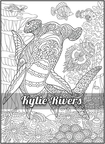100 Ocean Animals: Relaxing Adult Coloring Book for Women & Men - Spiral Bound | Fun Facts & Stress Relief Coloring of Octopuses, Whales, Dolphins, Sea Turtles, Sharks, Stingrays, Axolotls & More in Saudi Arabia