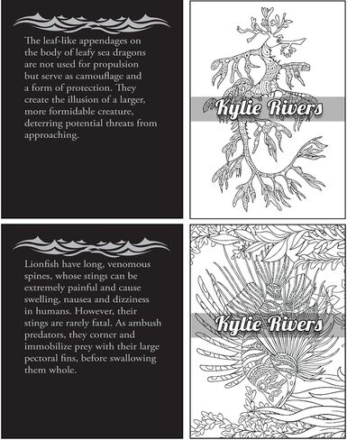 100 Ocean Animals: Relaxing Adult Coloring Book for Women & Men - Spiral Bound | Fun Facts & Stress Relief Coloring of Octopuses, Whales, Dolphins, Sea Turtles, Sharks, Stingrays, Axolotls & More in Saudi Arabia