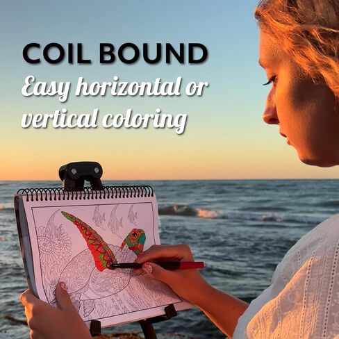 100 Ocean Animals: Relaxing Adult Coloring Book for Women & Men - Spiral Bound | Fun Facts & Stress Relief Coloring of Octopuses, Whales, Dolphins, Sea Turtles, Sharks, Stingrays, Axolotls & More in Saudi Arabia