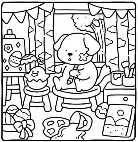 Cozy Cuties: Coloring Book for Adults and Kids (Cozy Spaces Coloring) in Saudi Arabia