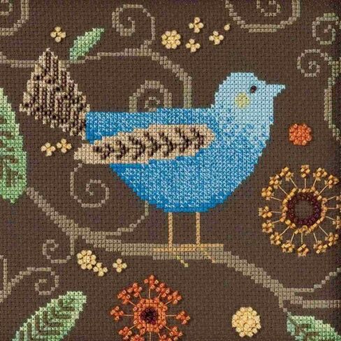 Mill Hill Blue Bird Beaded Cross Stitch Kit 2018 Debbie Mumm On A Limb Collection DM301811 in Saudi Arabia