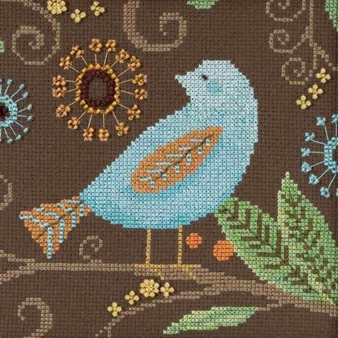 Mill Hill Aqua Bird Beaded Cross Cross Kit 2018 Debbie Mumm On A Limb Collection DM301814 in Saudi Arabia