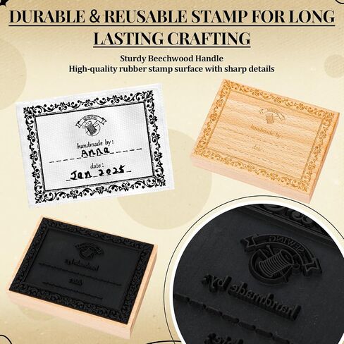3 Pcs Fabric Stamps for Clothes Permanent Kit, Clothing Name Stamps with Fabric Ink Pad, Washable and Unfading Clothes Name Stamp, Reusable Custom Stamp for Clothing Quilts Gift-3x4 Inch in Saudi Arabia