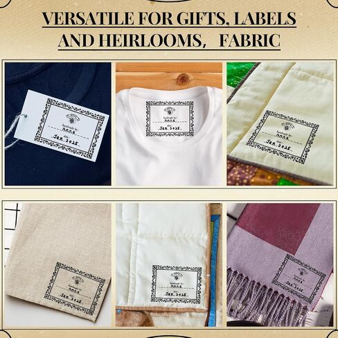 3 Pcs Fabric Stamps for Clothes Permanent Kit, Clothing Name Stamps with Fabric Ink Pad, Washable and Unfading Clothes Name Stamp, Reusable Custom Stamp for Clothing Quilts Gift-3x4 Inch in Saudi Arabia