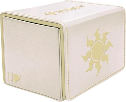 Ultra Pro - Mana 8 Alcove Edge Deck Box - Plains for Magic: The Gathering ، Store وحماية ما يصل إلى 100 بطاقات MTG ذات الحجم القياسي ، رائع لقائد القائد ، صندوق تحميل جانبي ، جلدي متميز in Saudi Arabia