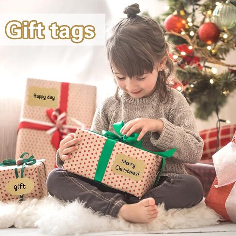 240pcs علامات الهدايا ملصقات ، 2 '' × 3''Kraft ملصق ، ملصقات بنية بنية ذاتية لزجاجة الزيوت الأساسية ، الجرار ، تخزين الطعام أو زخرفة الهدايا (Kraft) in Kuwait
