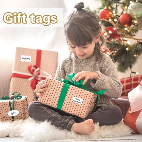 240pcs علامات الهدايا ملصقات ، 2 '' × 3''Kraft ملصق ، ملصقات بنية بنية ذاتية لزجاجة الزيوت الأساسية ، الجرار ، تخزين الطعام أو زخرفة الهدايا (Kraft) in Kuwait