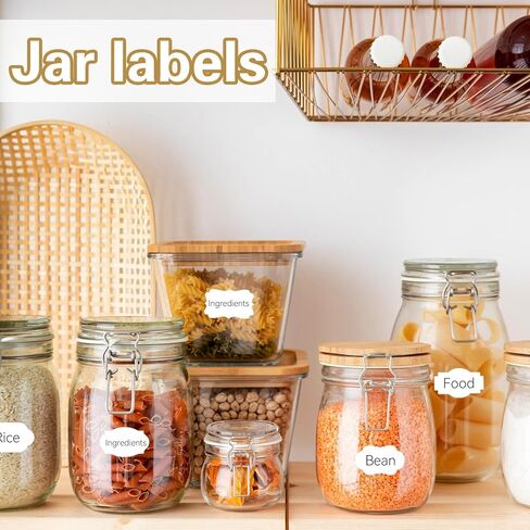 240pcs علامات الهدايا ملصقات ، 2 '' × 3''Kraft ملصق ، ملصقات بنية بنية ذاتية لزجاجة الزيوت الأساسية ، الجرار ، تخزين الطعام أو زخرفة الهدايا (Kraft) in Kuwait