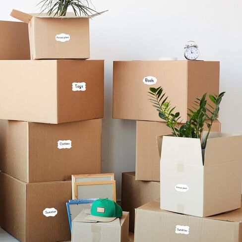 240pcs علامات الهدايا ملصقات ، 2 '' × 3''Kraft ملصق ، ملصقات بنية بنية ذاتية لزجاجة الزيوت الأساسية ، الجرار ، تخزين الطعام أو زخرفة الهدايا (Kraft) in Kuwait