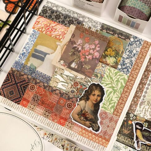Fantasy Washi Tape Set - 5 Rolls Texture Arts Adhesive Tapes Basic Patterns Decorative Masking Tape Sets for Craft, Kids, Scrapbook, DIY, Gift Wrapping (6-Summer Fields) in Saudi Arabia