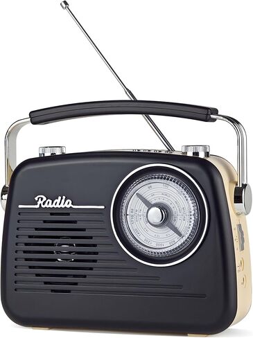 Wenpzeray D-216 AM FM SW Band Radio Portable Retro Transistor Receiver BT Speaker AC Power Battery Operated with Headphone Jack TF Card Jack USB Jack Suitable for Home or Outdoor (Black) in Kuwait