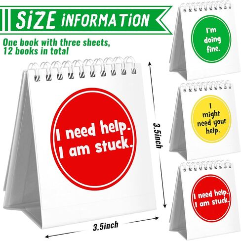 12 أجهزة كمبيوتر أحتاج مساعدة مصغرة مخططات Flip Stand Frassroom تحتاج إلى أدوات سلوك التقييم الذات in Saudi Arabia