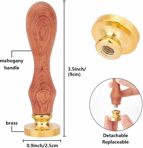 CRASPIRE Raven Wax Seal Stamp Book Wax Stamp 25mm Retro Vintage Holiday Halloween Bird Replaceable Golden Brass Sealing Heads with Wooden Handle for DIY Scrapbooking Invitations Envelope Wine Packages in Saudi Arabia