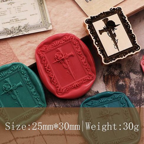 Wax Seal Stamp - Flying Dragon Sealling Wax Stamp with Wing, Shield Stamp with Engraved Rose, 3D Shaped Removable Brass Head in Saudi Arabia