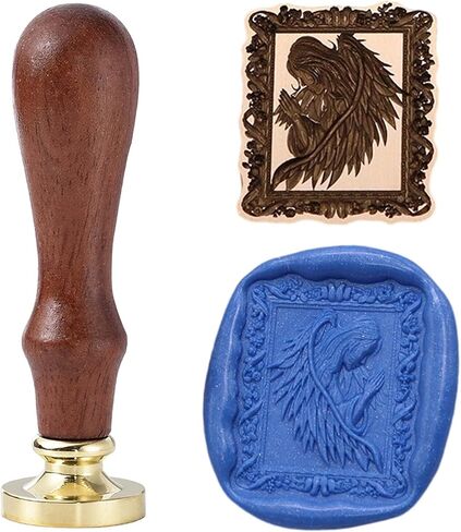 Wax Seal Stamp - Flying Dragon Sealling Wax Stamp with Wing, Shield Stamp with Engraved Rose, 3D Shaped Removable Brass Head in Saudi Arabia