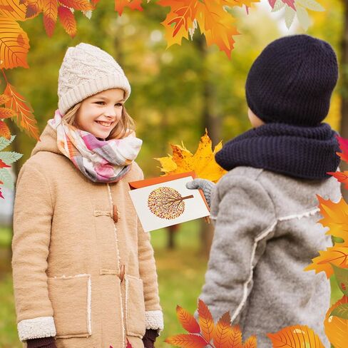 Whaline 24 Pcs Fall Greeting Cards Autumn Tree Blank Note Cards with Envelopes and Stickers for Autumn Holiday Birthday Party, 4 x 6 Inch in Saudi Arabia
