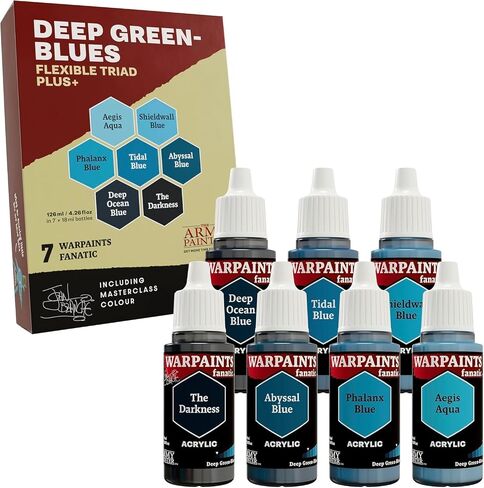 The Army Painter, Warpaints Flexible Triad PLUS+: Black & Greys, 7 x 18 ml acrylic paints - Miniature quality hobby paint for Dungeons and Dragons & Warhammer Miniatures in Saudi Arabia