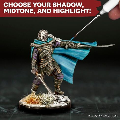 The Army Painter, Warpaints Flexible Triad PLUS+: Black & Greys, 7 x 18 ml acrylic paints - Miniature quality hobby paint for Dungeons and Dragons & Warhammer Miniatures in Saudi Arabia