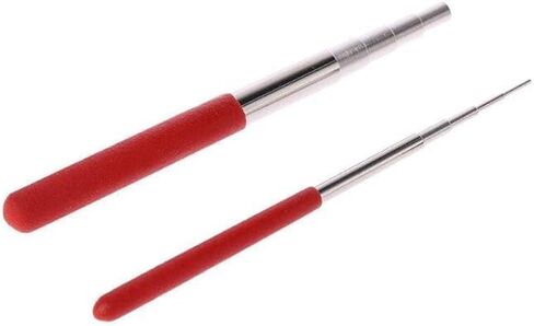 ZhangyiHot 2Pcs Red Jewelry Mandrel Stick Stainless Steel Measuring Size Wrapping Wire Making Tools Beading and Jewelry Making(ZS431) in Saudi Arabia