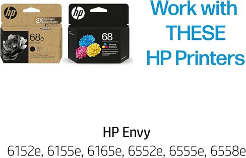 HP 68e EvoMore Black Original Ink Cartridge and 68 Tri-Color Original Ink Cartridge Bundle in Kuwait