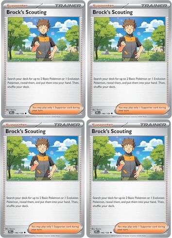 Brock’s Scouting 146/159 - رحلة معًا - Pokemon Trainer Playet X4 - بطاقة Lot in Saudi Arabia