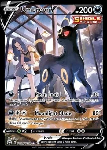 Umbreon V - TG22/TG30 - Brilliant Stars - Trainer Gallery Pokemon Card - Full Art in Saudi Arabia