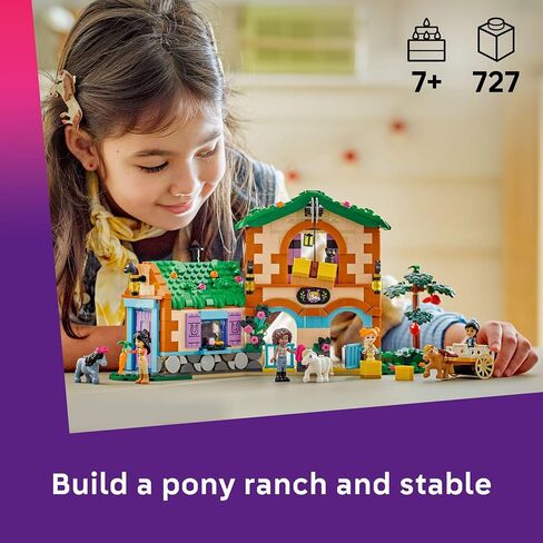 LEGO Friends Pony Ranch & Stable Pretend Play Building Toy - Playset with 3 Horse Toys for Creative Storytelling - Birthday Gift Idea for Girls & Boys, Ages 7+ Who Love Horse Stuff - 42654 in Saudi Arabia