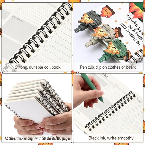 36 PCS Humpster Fire Ballpoint Pen A6 to do list notepad bulk regiration homies pen funny with planner weekly planner for houseberting journa journa (colorful) in Saudi Arabia