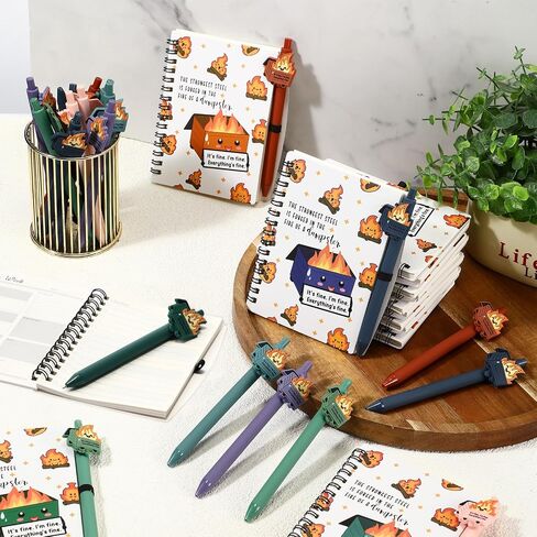 36 PCS Humpster Fire Ballpoint Pen A6 to do list notepad bulk regiration homies pen funny with planner weekly planner for houseberting journa journa (colorful) in Saudi Arabia