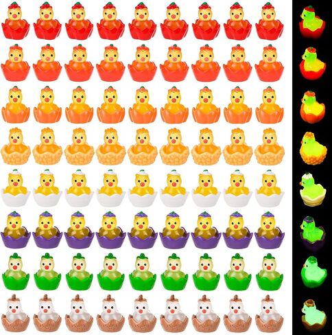 80 pcs Fall Mini Resin Ducks Autumn Mini Luminous Ducks with Eggs Miniature Animal Vompurines for DIY Cake Decoration Hrafts Moss Landscape in Saudi Arabia