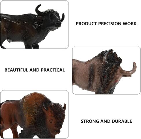 4Pcs Miniature Cattle Figurines Set Animal Animal Figures Cow Toys Bull Toys Farm Animals Cognition Miniature Cake Toppers for Desktop Decor in Saudi Arabia