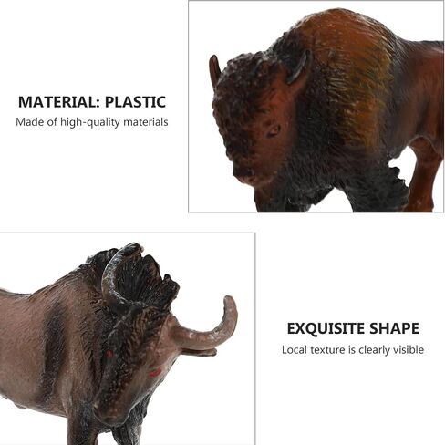 4Pcs Miniature Cattle Figurines Set Animal Animal Figures Cow Toys Bull Toys Farm Animals Cognition Miniature Cake Toppers for Desktop Decor in Saudi Arabia