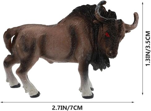 4Pcs Miniature Cattle Figurines Set Animal Animal Figures Cow Toys Bull Toys Farm Animals Cognition Miniature Cake Toppers for Desktop Decor in Saudi Arabia
