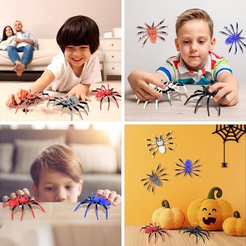 Titan Spider Toys - ألعاب العنكبوت المطبوعة ثلاثية الأبعاد للأولاد ، العناكب الواقعية متعددة المفصلات مع كوب شفط ، أدوات رائعة رائعة للأطفال (المطلوب/أزرق) in Saudi Arabia
