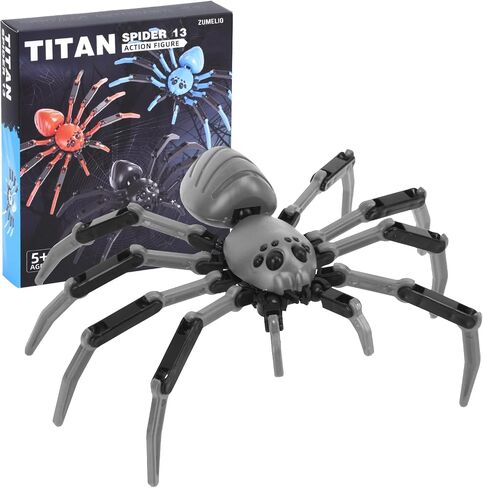 Titan Spider Toys - ألعاب العنكبوت المطبوعة ثلاثية الأبعاد للأولاد ، العناكب الواقعية متعددة المفصلات مع كوب شفط ، أدوات رائعة رائعة للأطفال (المطلوب/أزرق) in Kuwait