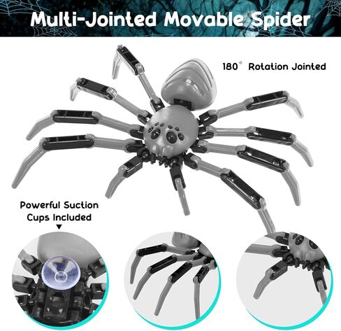 Titan Spider Toys - ألعاب العنكبوت المطبوعة ثلاثية الأبعاد للأولاد ، العناكب الواقعية متعددة المفصلات مع كوب شفط ، أدوات رائعة رائعة للأطفال (المطلوب/أزرق) in Kuwait