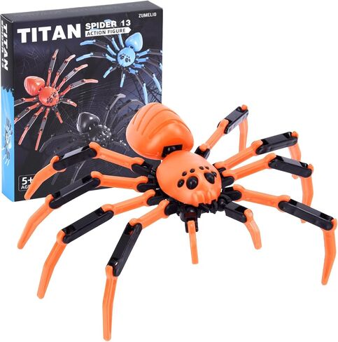 Titan Spider Toys - ألعاب العنكبوت المطبوعة ثلاثية الأبعاد للأولاد ، العناكب الواقعية متعددة المفصلات مع كوب شفط ، أدوات رائعة رائعة للأطفال (المطلوب/أزرق) in Kuwait